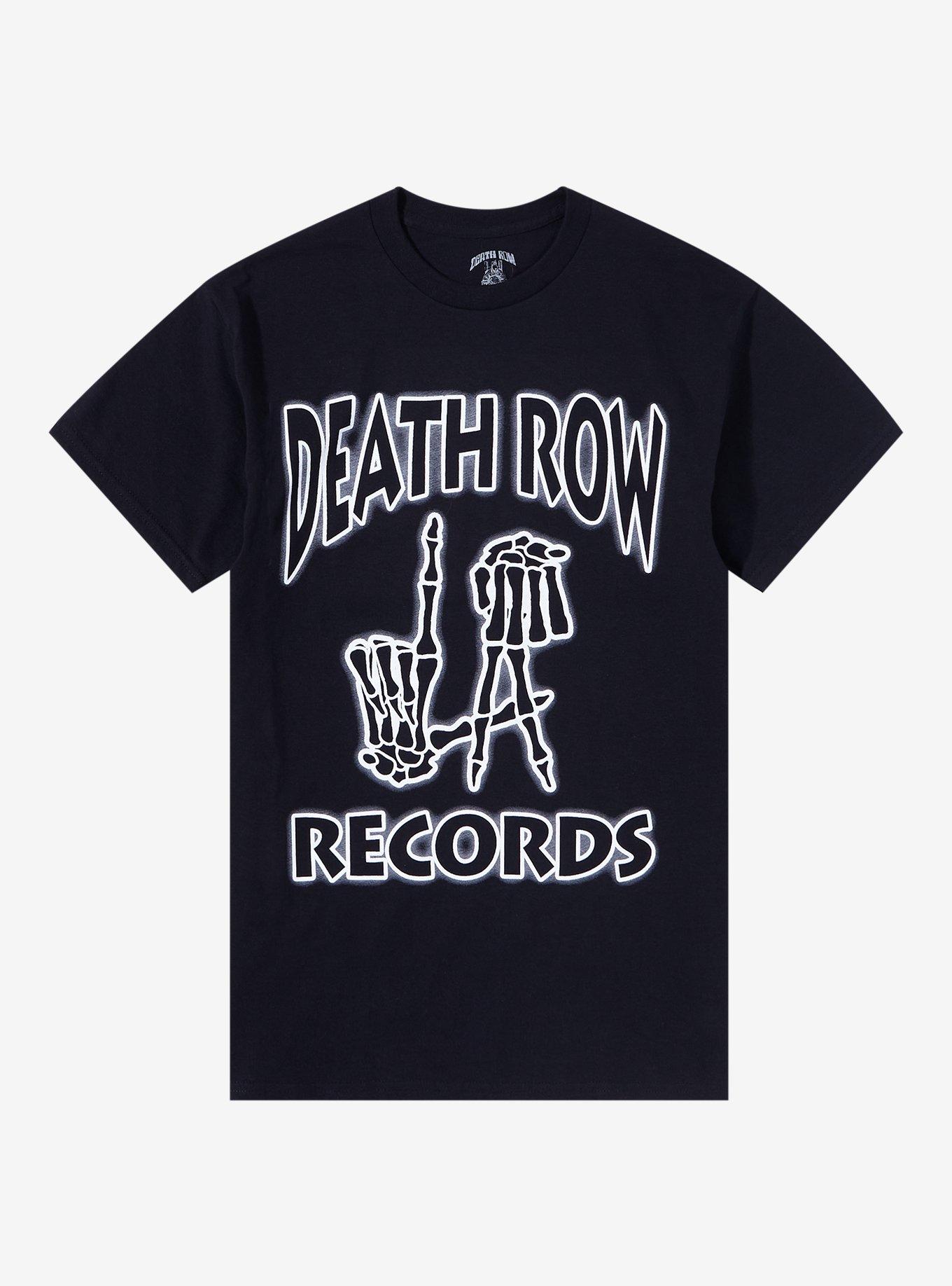 Death Row Records LA Skeleton Hands Boyfriend Fit Girls T-Shirt, BLACK, hi-res