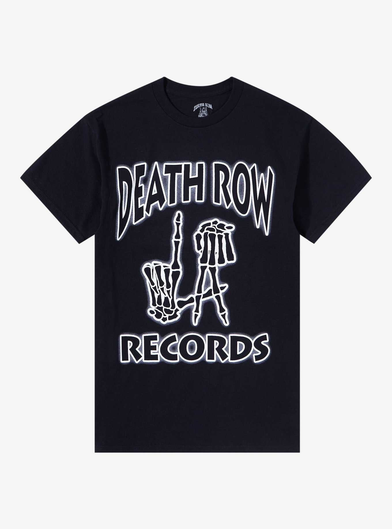 Death Row Records LA Skeleton Hands Boyfriend Fit Girls T-Shirt, , hi-res