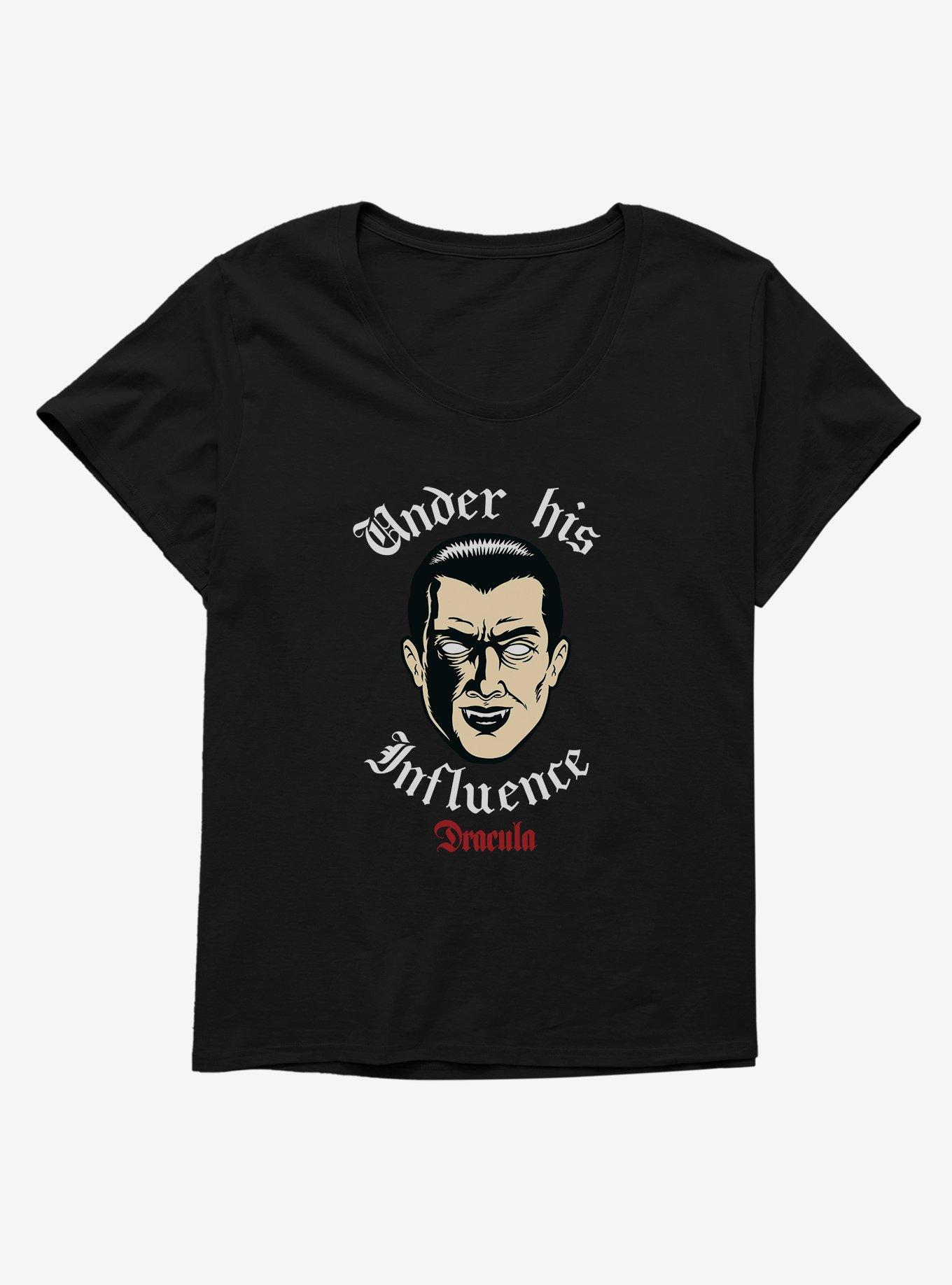 Universal Monsters Dracula Under His Influence Girls T-Shirt Plus Size, BLACK, hi-res