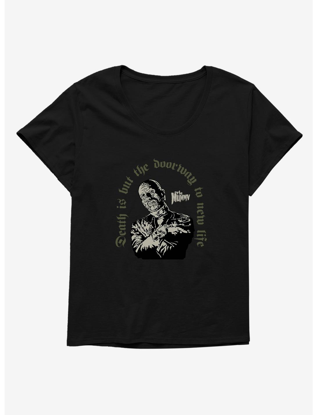 Universal Monsters The Mummy Death Is  A Doorway Girls T-Shirt Plus Size, BLACK, hi-res