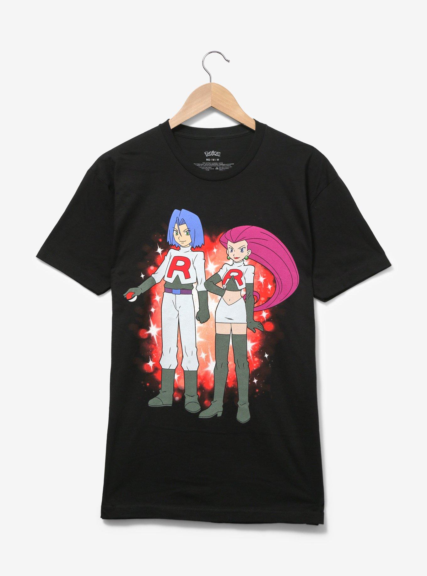 Pokémon Team Rocket Jessie & James T-Shirt - BoxLunch Exclusive, BLACK, hi-res