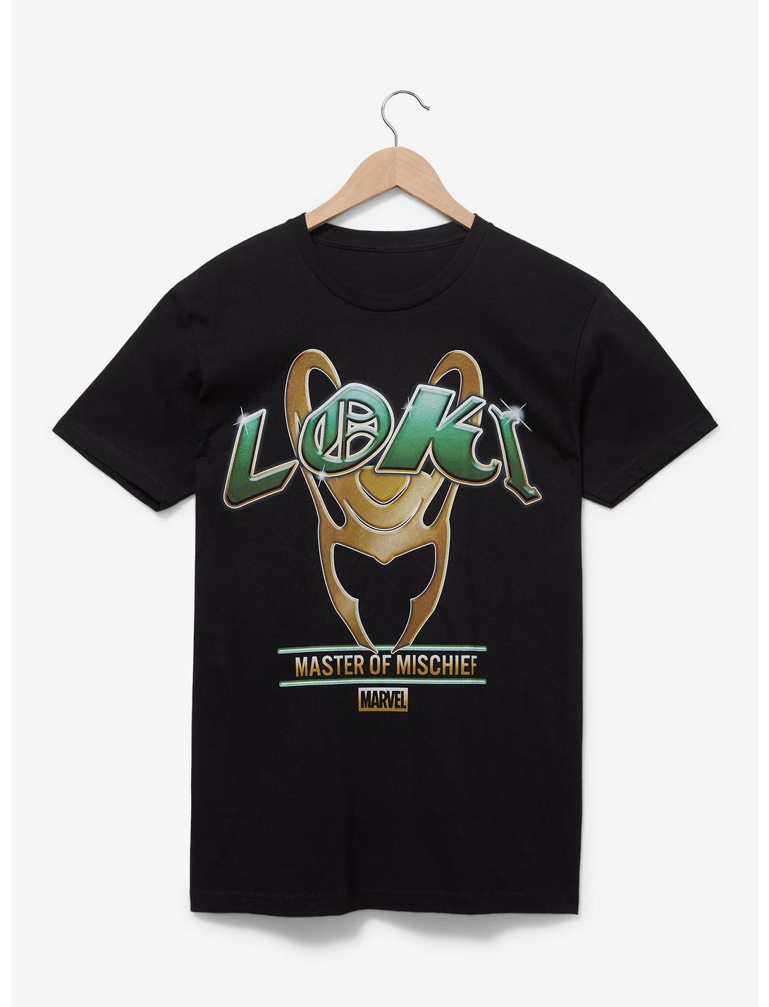 Marvel Loki Headpiece T-Shirt - BoxLunch Exclusive, BLACK, hi-res