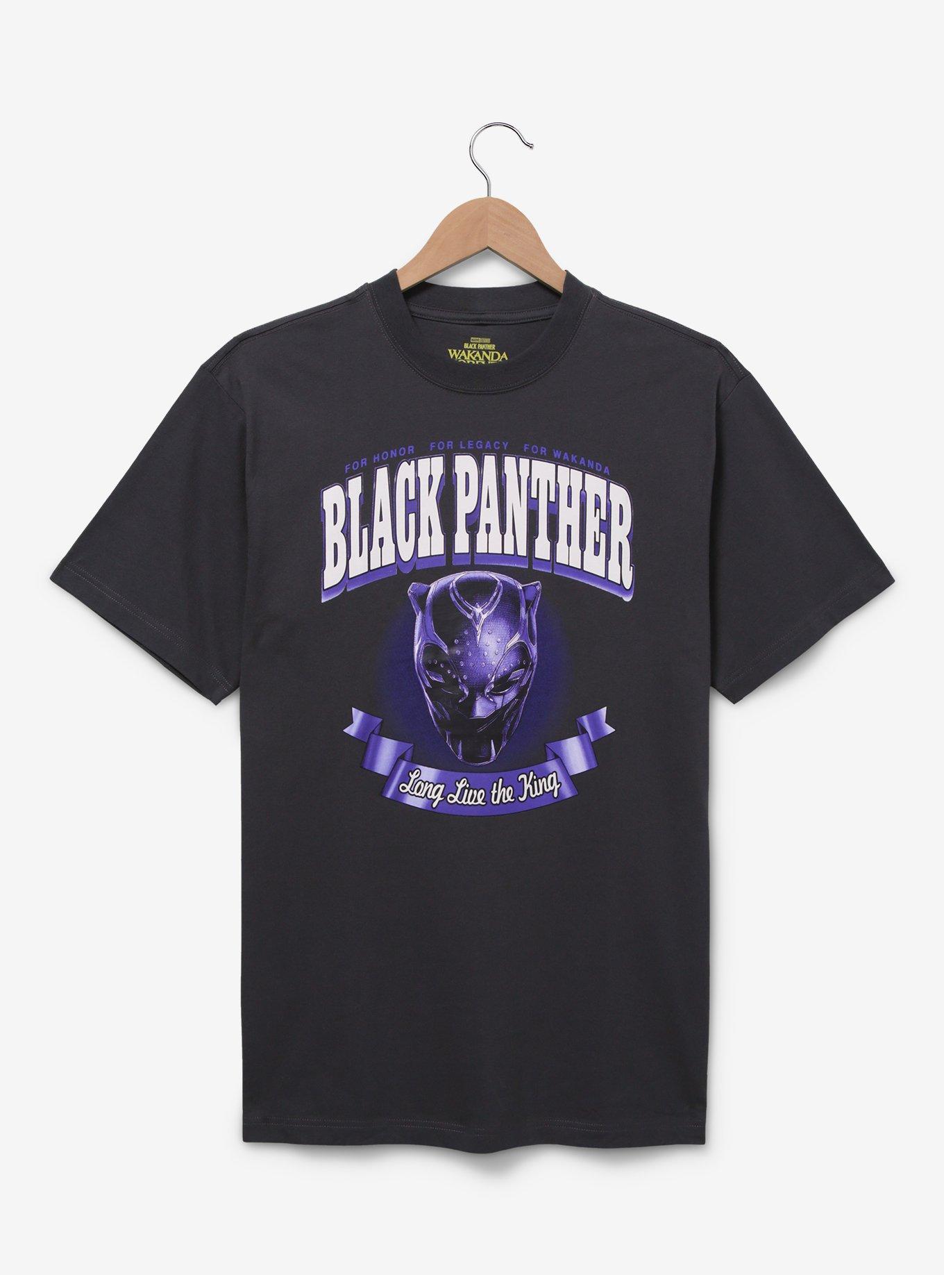 Marvel Black Panther Mask T-Shirt - BoxLunch Exclusive, BLACK, hi-res