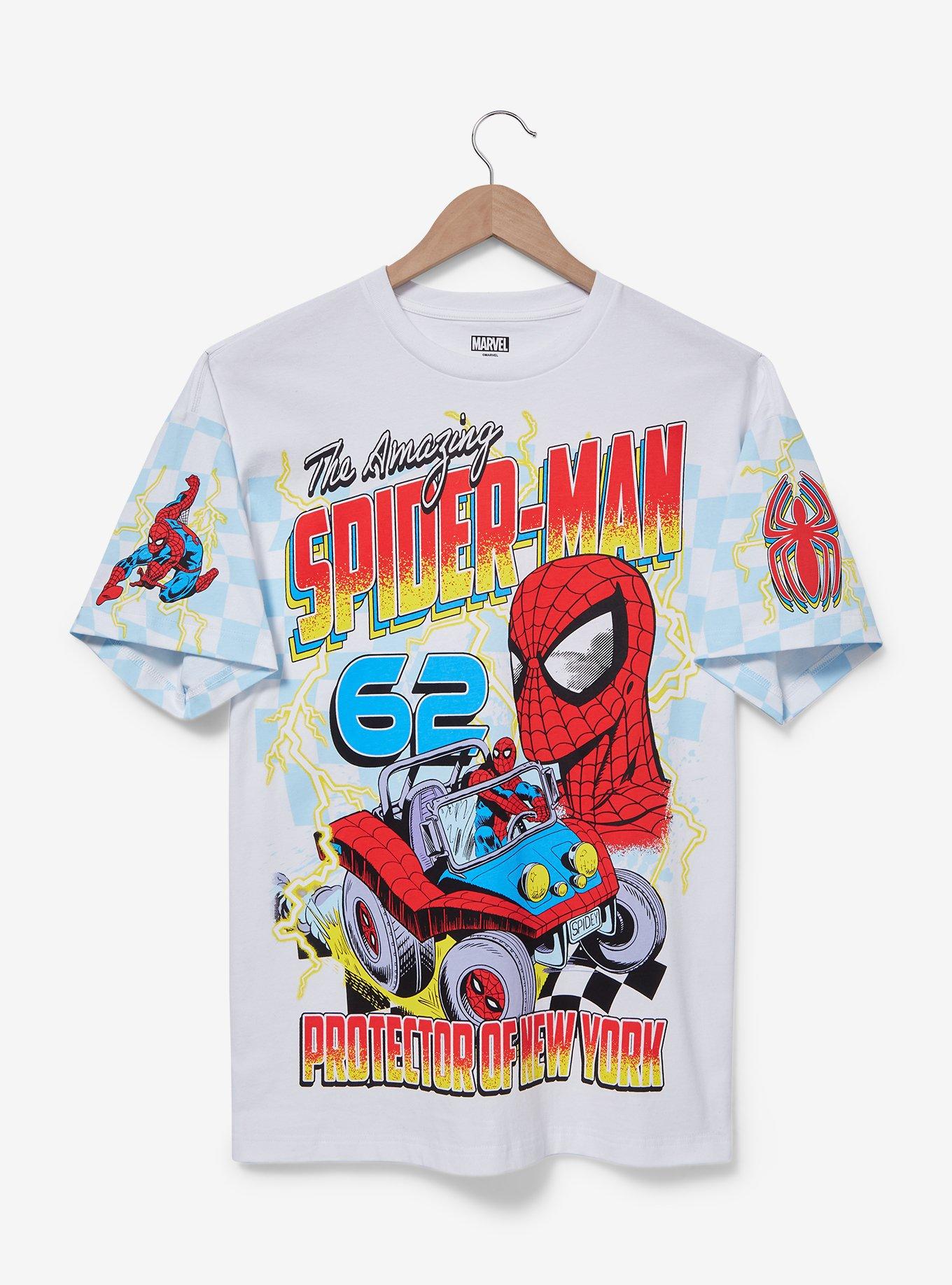 Marvel Spider-Man Graphic Racing T-Shirt — BoxLunch Exclusive, MULTI, hi-res