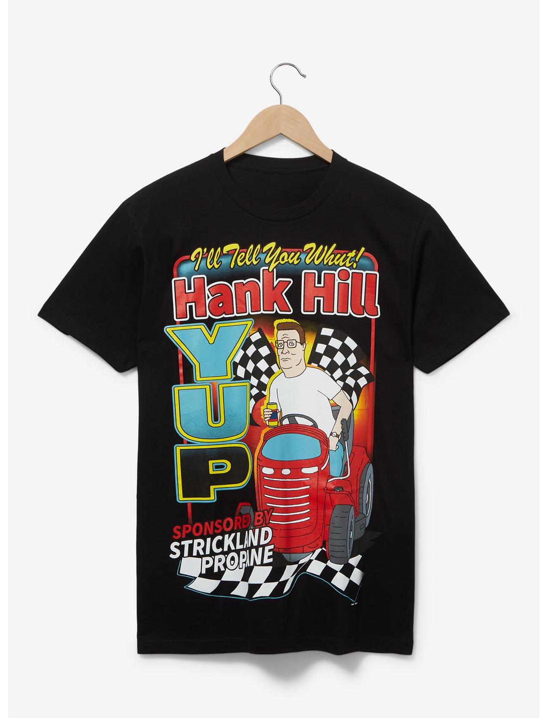 King of the Hill Hank Hill Racing T-Shirt - BoxLunch Exclusive, BLACK, hi-res