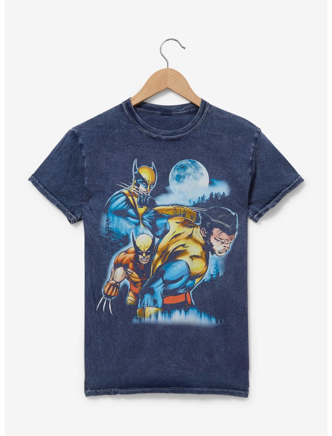 Marvel X-Men Wolverine Scenic T-Shirt - BoxLunch Exclusive, DARK BLUE WASH, hi-res