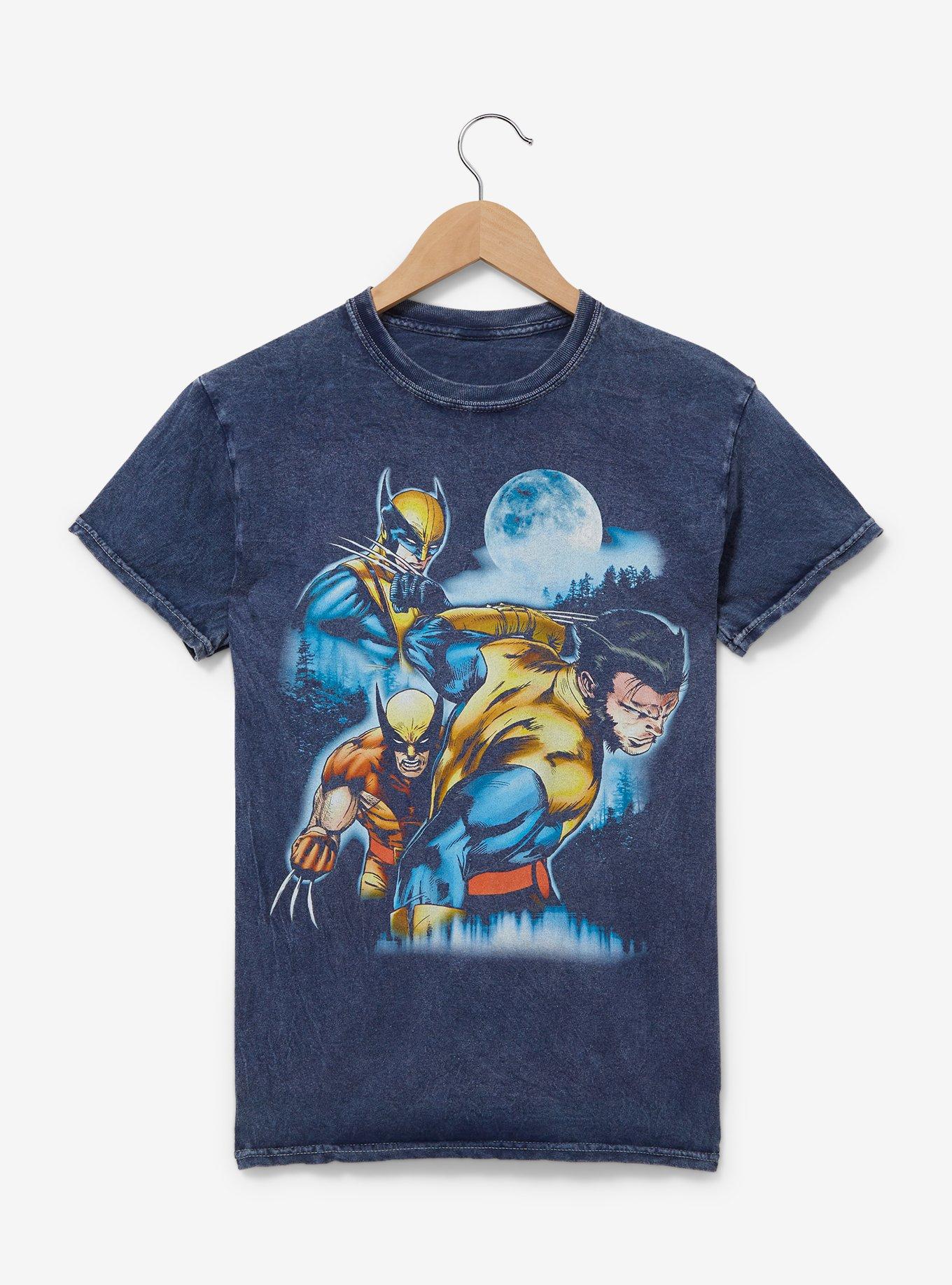 Marvel X-Men Wolverine Scenic T-Shirt - BoxLunch Exclusive, DARK BLUE WASH, hi-res