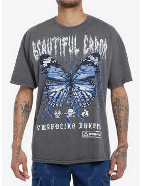 Social Collision Beautiful Error Butterfly Oversized T-Shirt, , hi-res