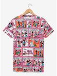 Cakeworthy Disney Minnie Mouse Comic Panels Allover Print Women's T-Shirt, MULTI, hi-res