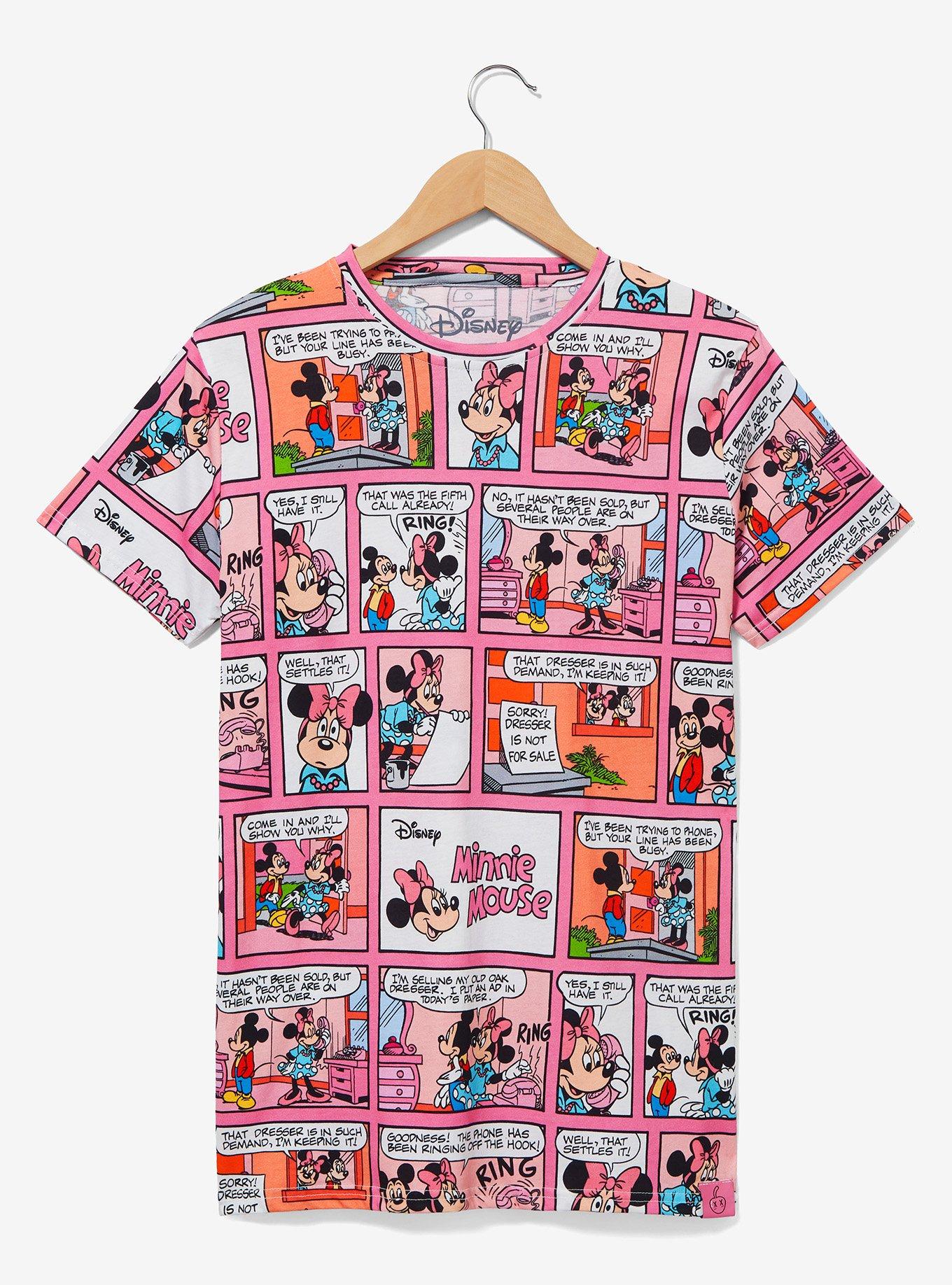 Cakeworthy Disney Minnie Mouse Comic Panels Allover Print Women's T-Shirt, , hi-res