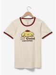 Sanrio Pompompurin Do Good Women's Ringer T-Shirt - BoxLunch Exclusive, OFF WHITE, hi-res