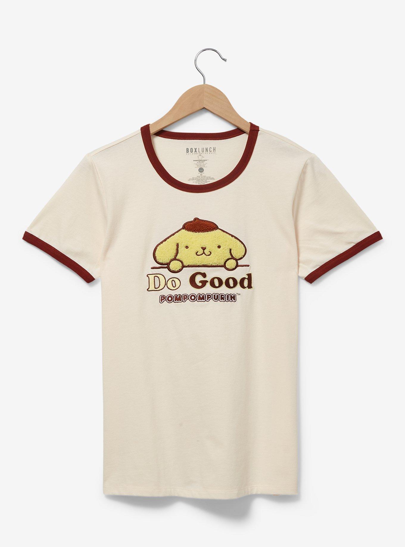 Sanrio Pompompurin Do Good Women's Ringer TShirt BoxLunch Exclusive BoxLunch