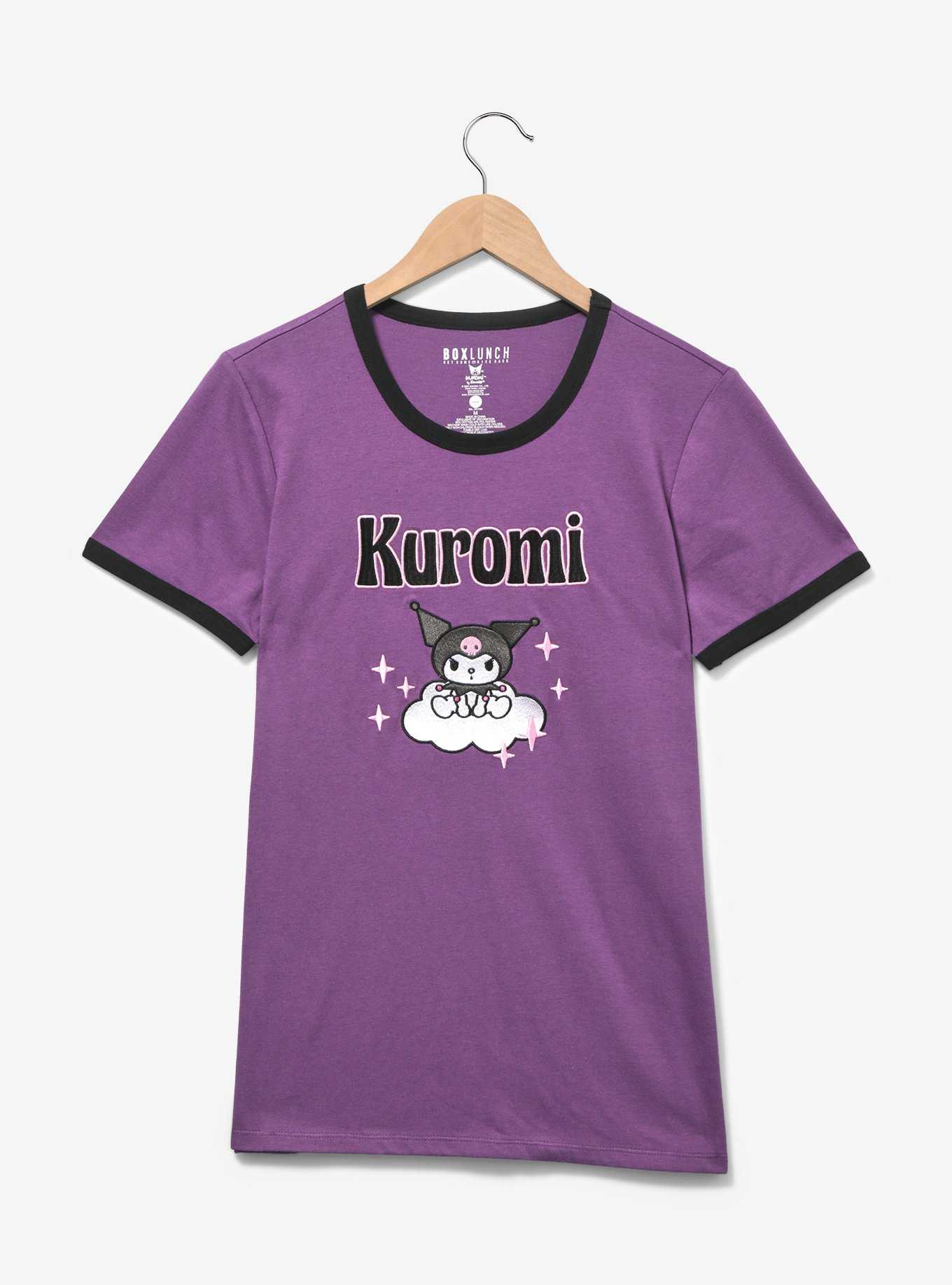Sanrio Kuromi Cloud Portrait Women's Ringer T-Shirt - BoxLunch Exclusive, , hi-res