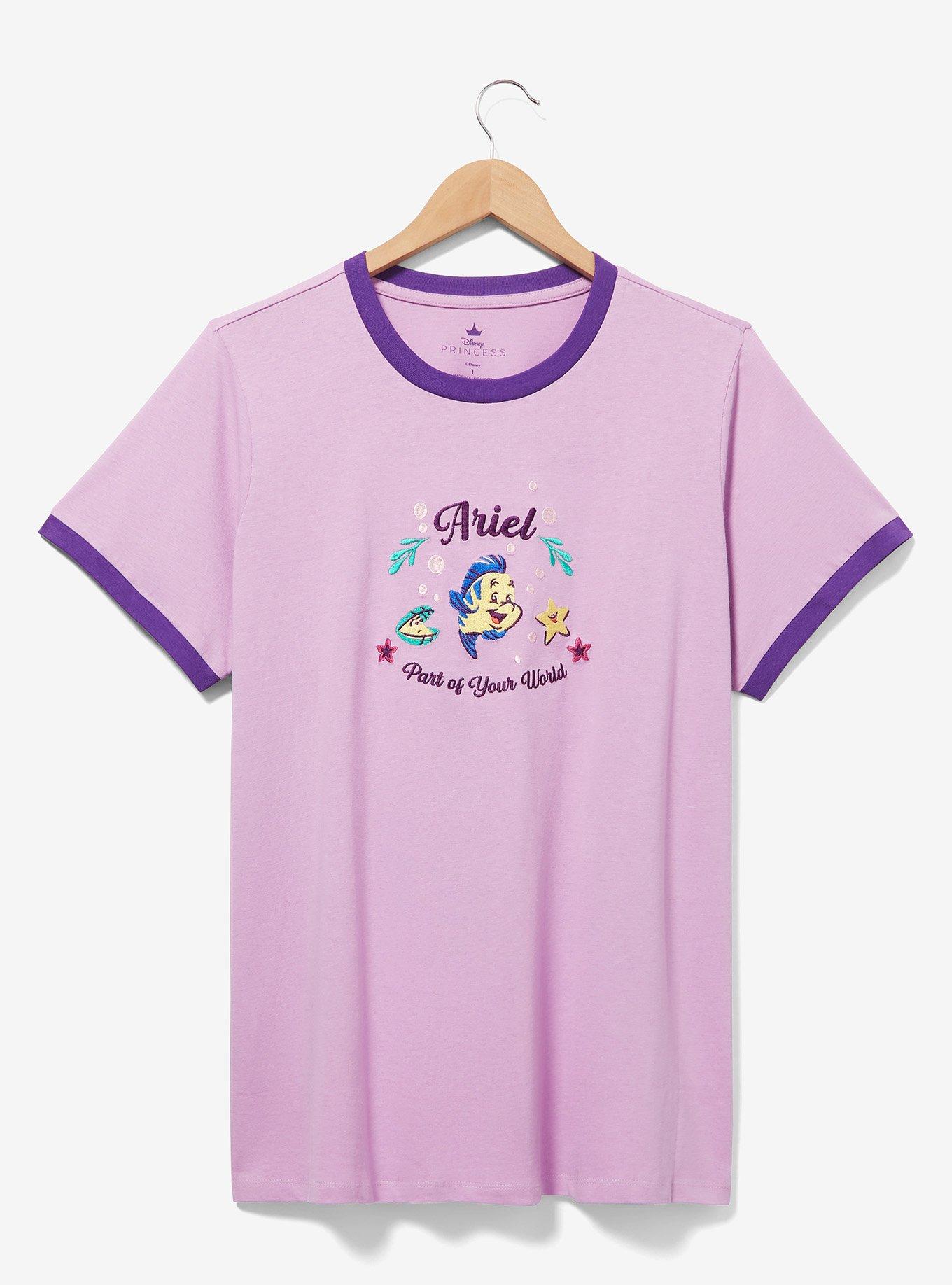 Disney The Little Mermaid Ariel Icons Women's Plus Size Ringer T-Shirt - BoxLunch Exclusive, , hi-res