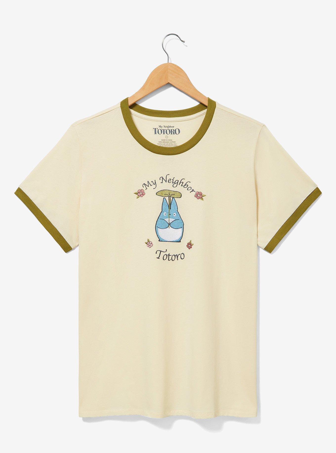 Her Universe Studio Ghibli My Neighbor Totoro Women's Plus Size Ringer T-Shirt &mdash; BoxLunch Exclusive, OFF WHITE, hi-res