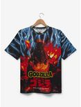 Godzilla Lightning Portrait T-Shirt - BoxLunch Exclusive, BLACK, hi-res