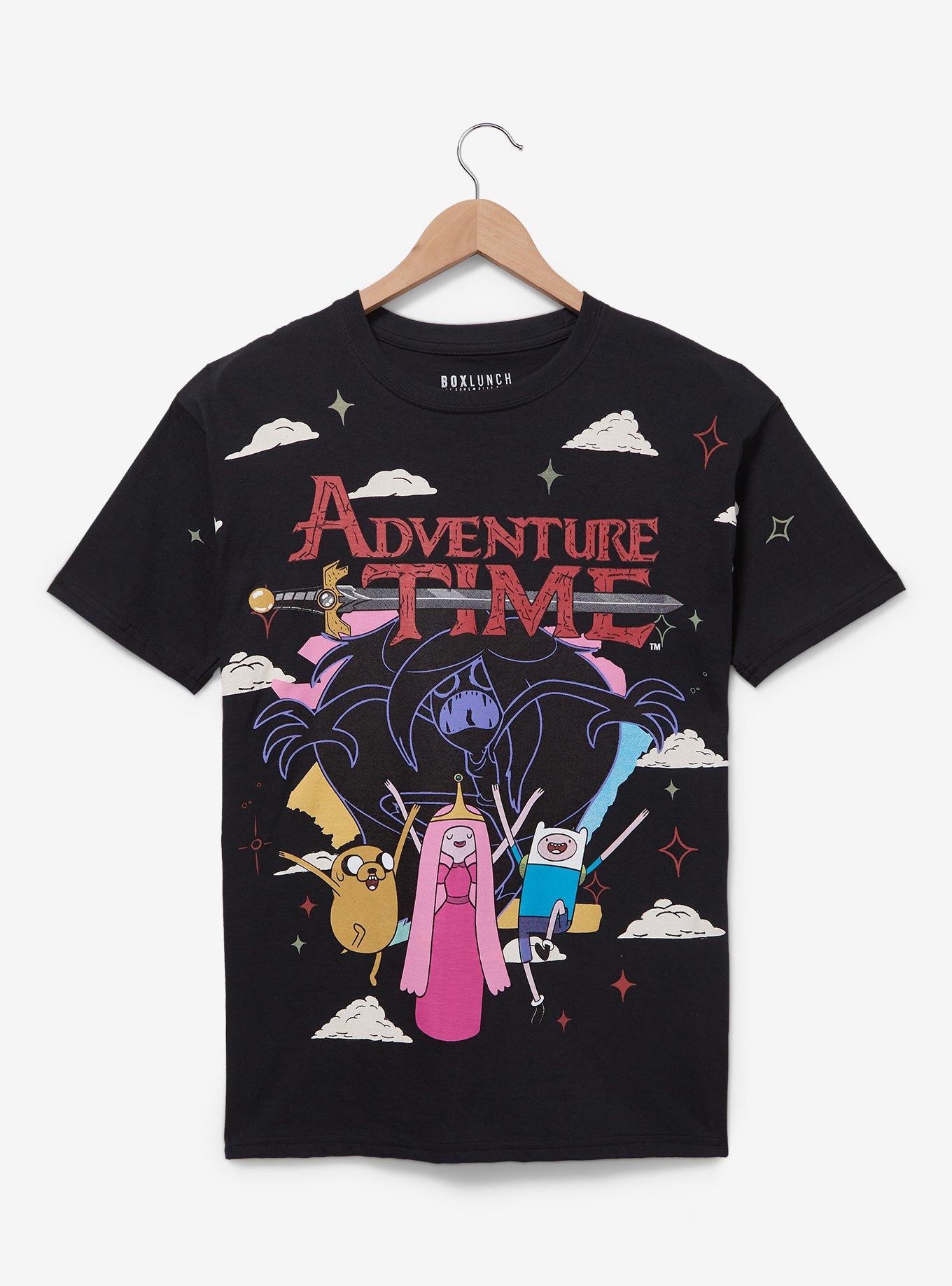 Adventure Time Characters Group Portrait T-Shirt - BoxLunch Exclusive, BLACK, hi-res