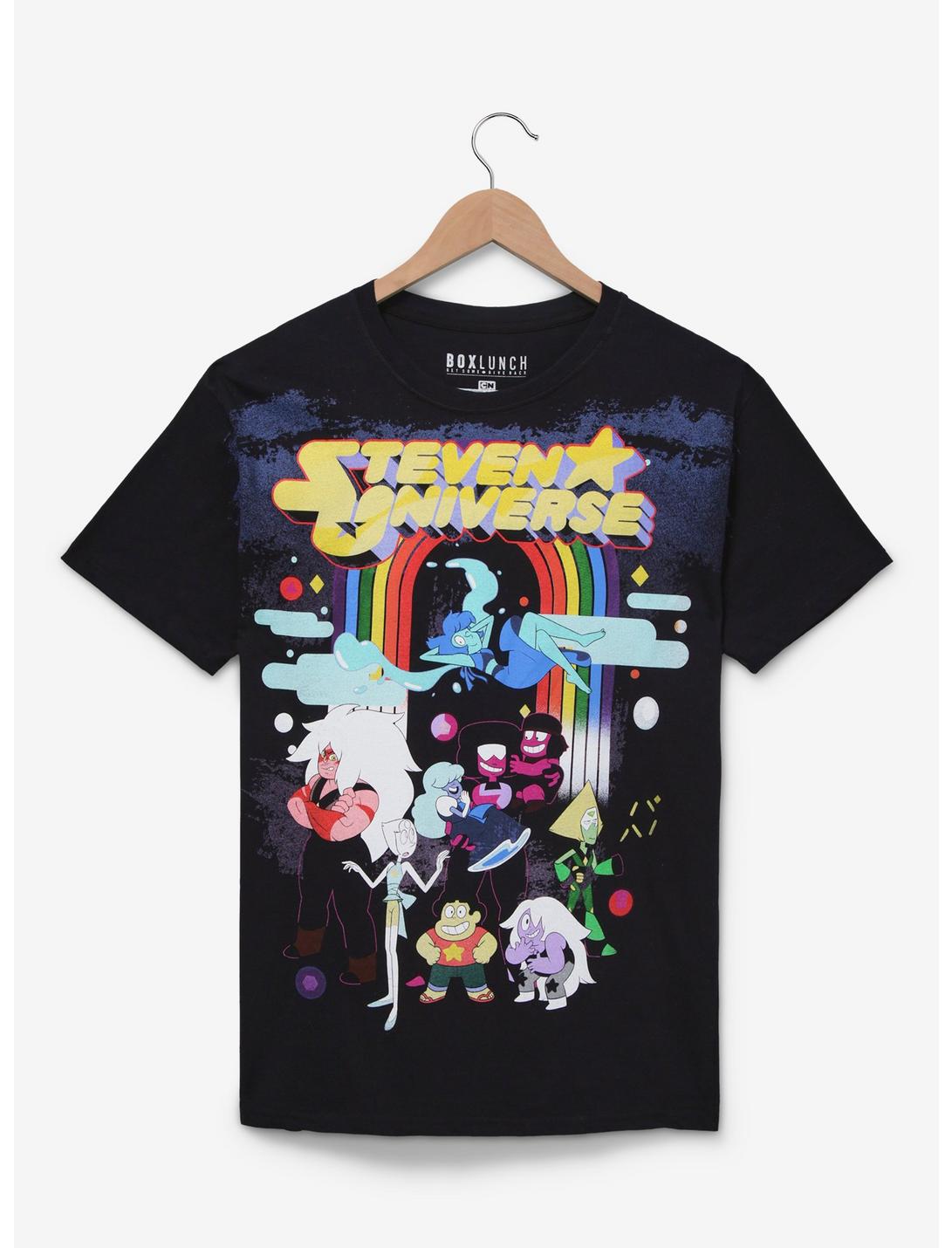 Steven Universe Group Portrait T-Shirt - BoxLunch Exclusive, BLACK, hi-res