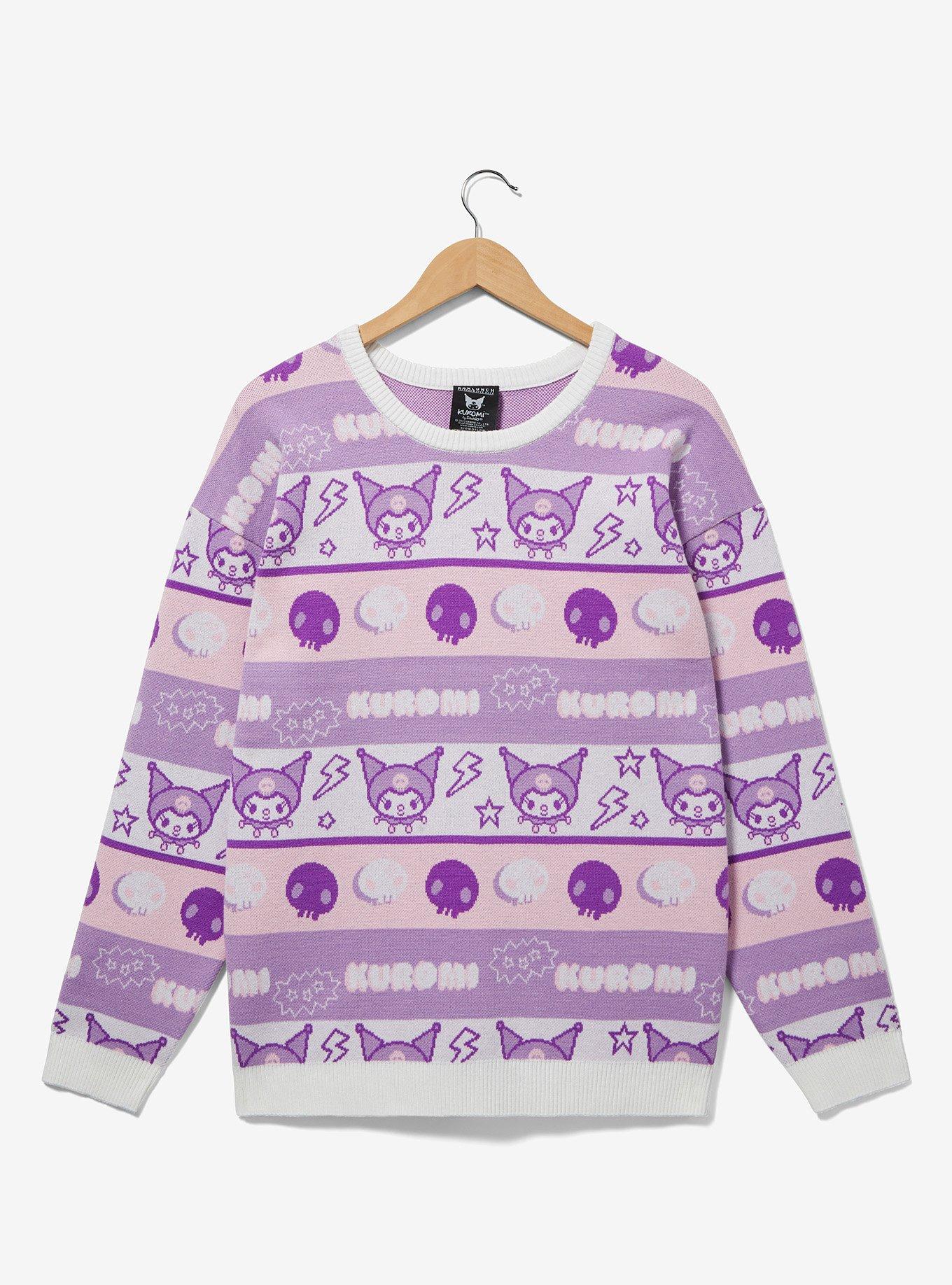 Sanrio Kuromi Women's Holiday Sweater - BoxLunch Exclusive, PURPLE, hi-res