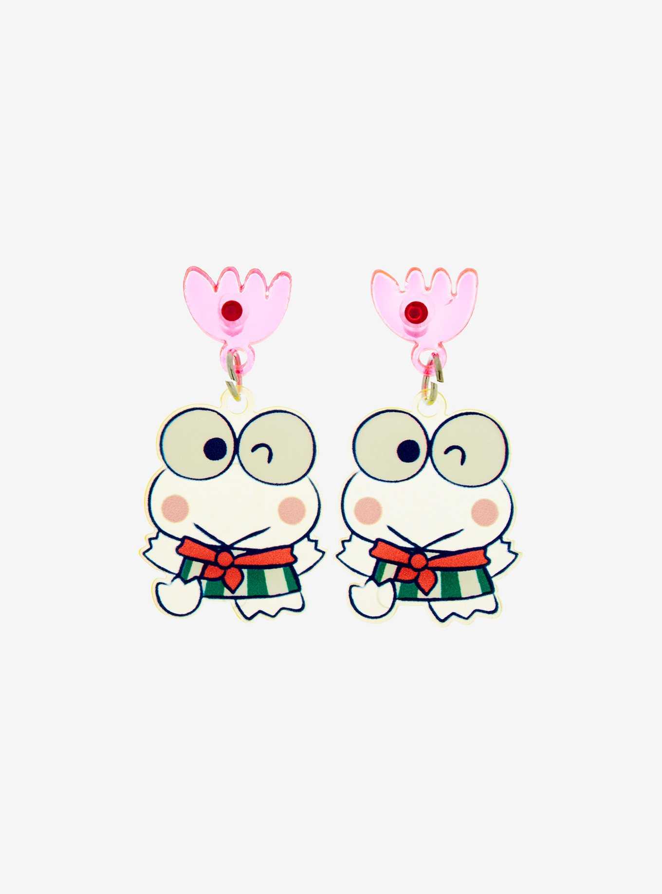 Sanrio Keroppi Flower Charm Earrings - BoxLunch Exclusive, , hi-res
