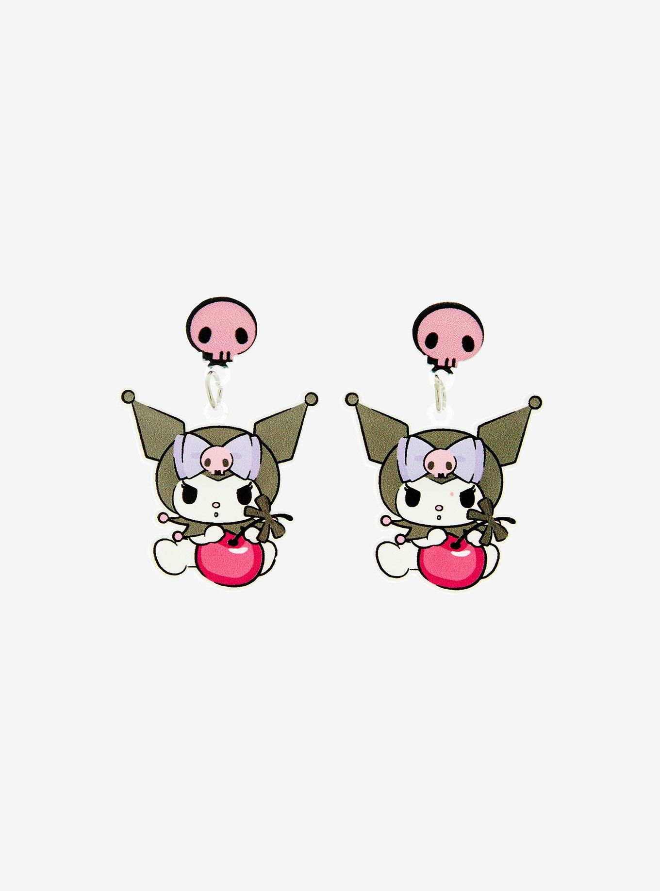 Sanrio Kuromi Cherry Charm Earrings - BoxLunch Exclusive, , hi-res