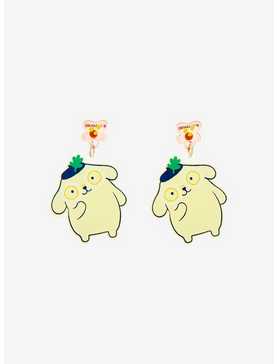 Sanrio Pompompurin Flower Charm Earrings - BoxLunch Exclusive, , hi-res