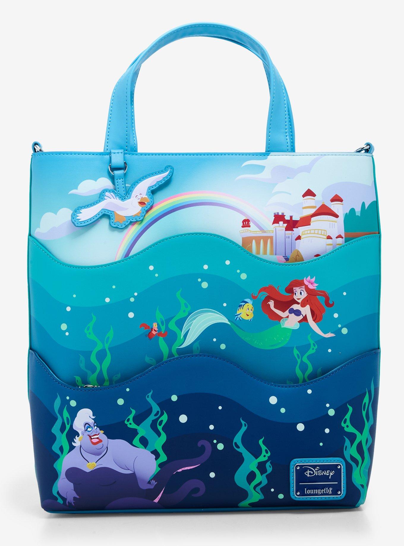 Loungefly Disney The Little Mermaid 35th Anniversary Ocean Scene Glow-in-the-Dark Tote Bag, , hi-res