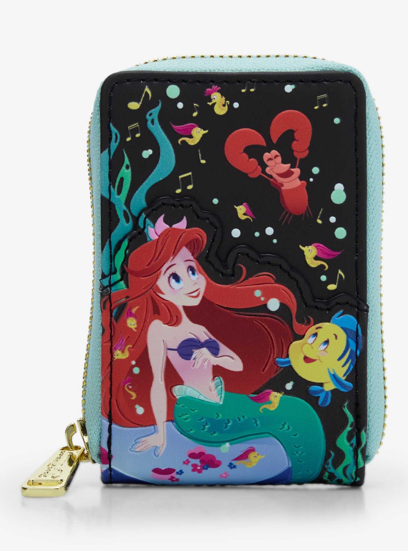 Loungefly Disney The Little Mermaid 35th Anniversary Ariel Glow-in-the-Dark Wallet, , hi-res