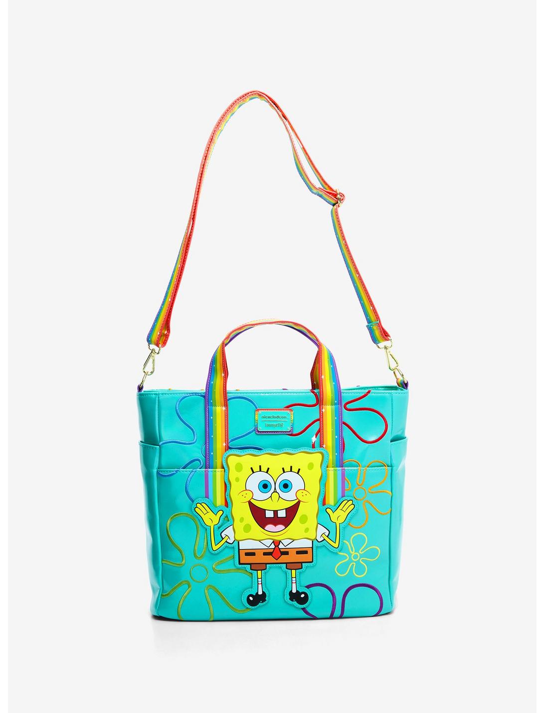 Loungefly SpongeBob SquarePants 25th Anniversary Imagination Rainbow Convertible Tote Bag, , hi-res