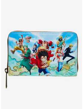 Loungefly One Piece Luffy and Crew Zip Wallet, , hi-res