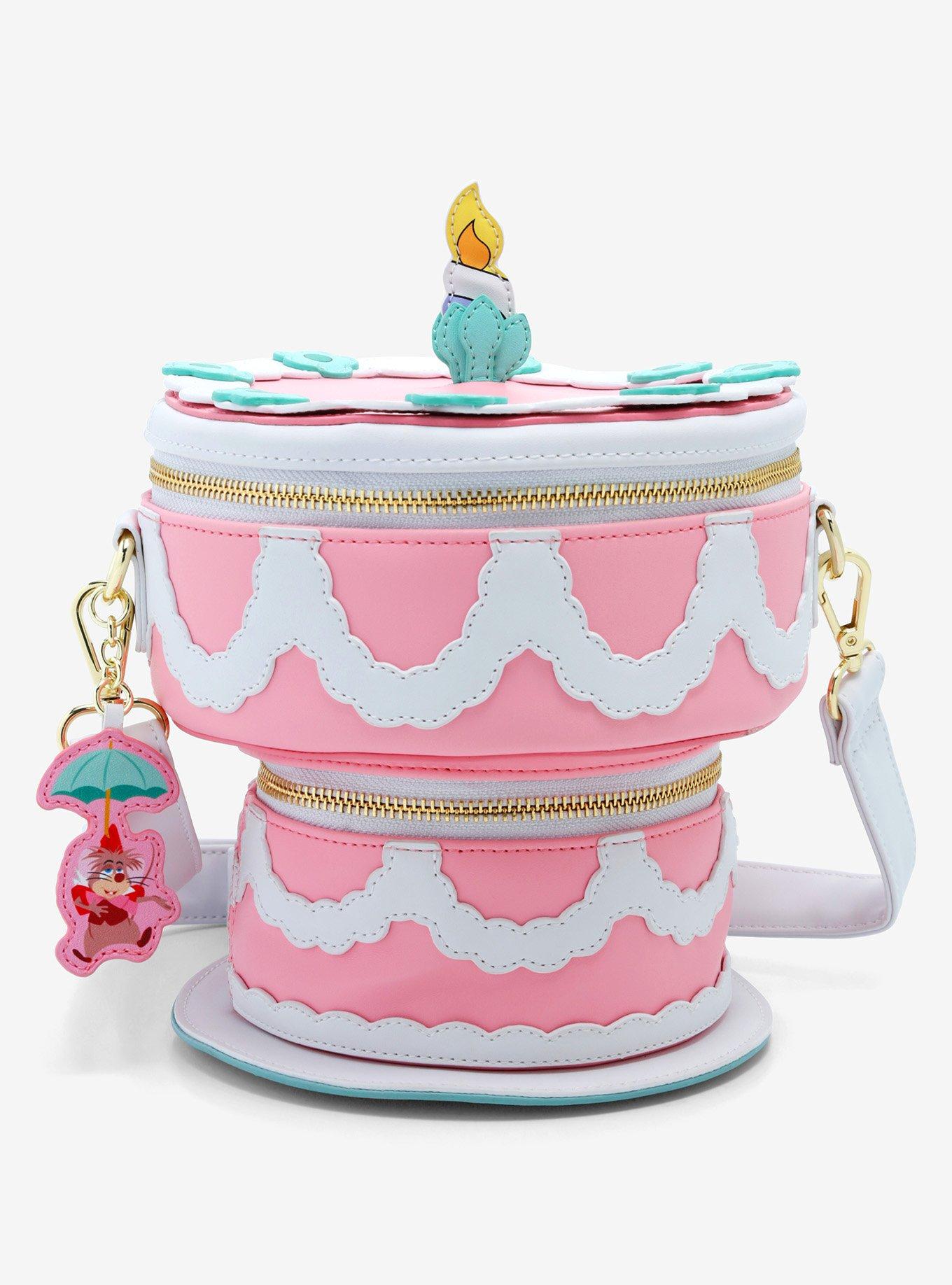 Loungefly Disney アリス ドルマウス ショルダー ケーキ Loungefly Disney Alice in Wonderland Unbirthday Cake GITD