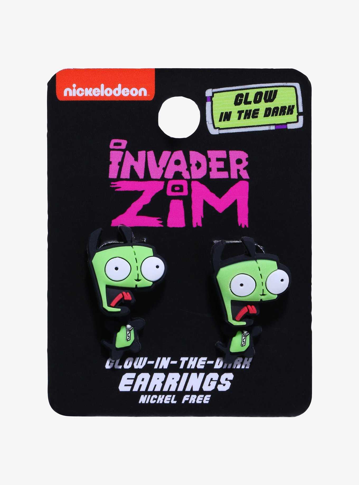 Invader Zim GIR Glow-In-The-Dark Front/Back Earrings, , hi-res