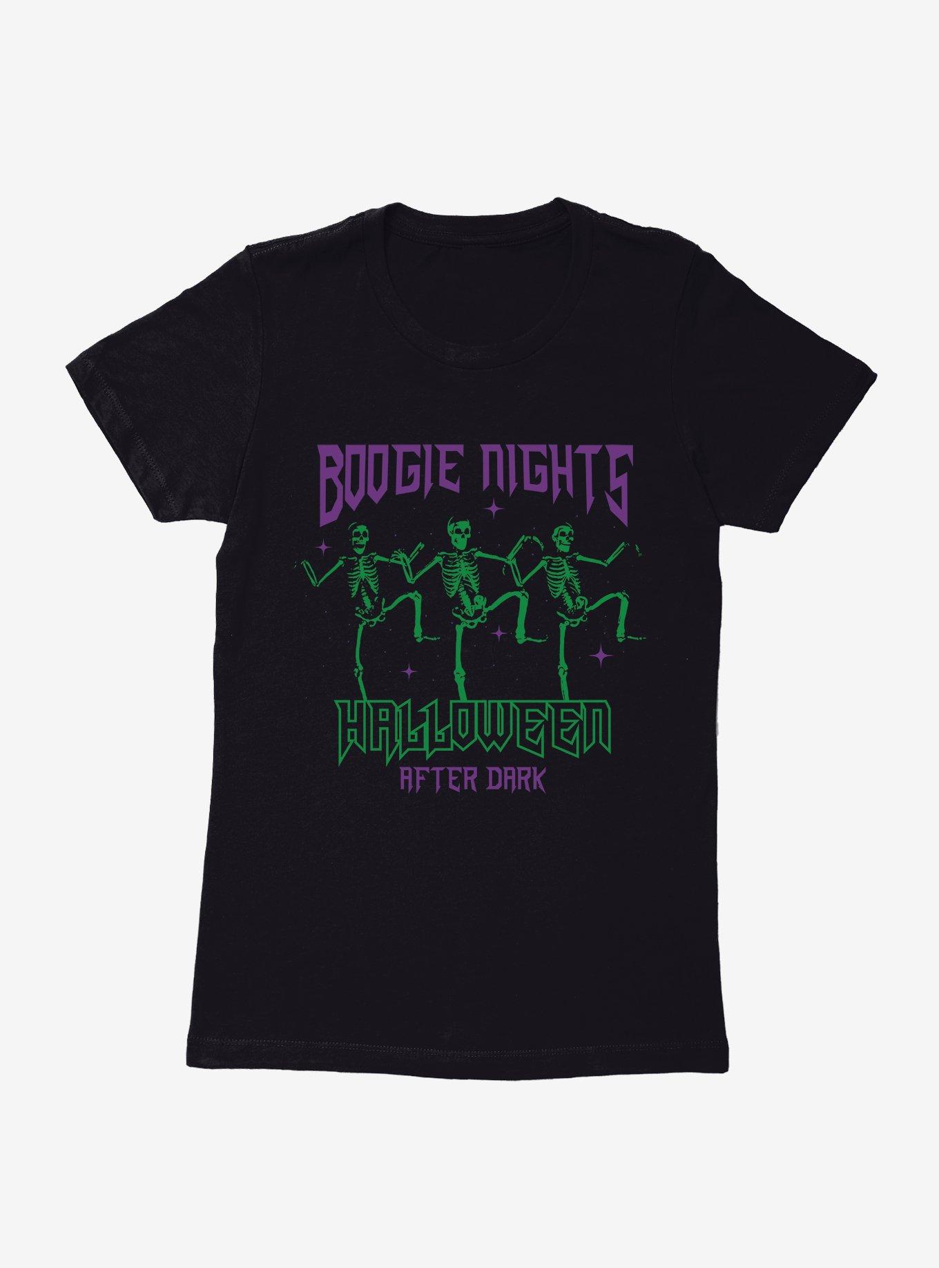 Boogie Nights Skeletons Halloween After Dark Womens T-Shirt, , hi-res