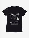 Halloween Haunted House Tours Flyer Womens T-Shirt, BLACK, hi-res