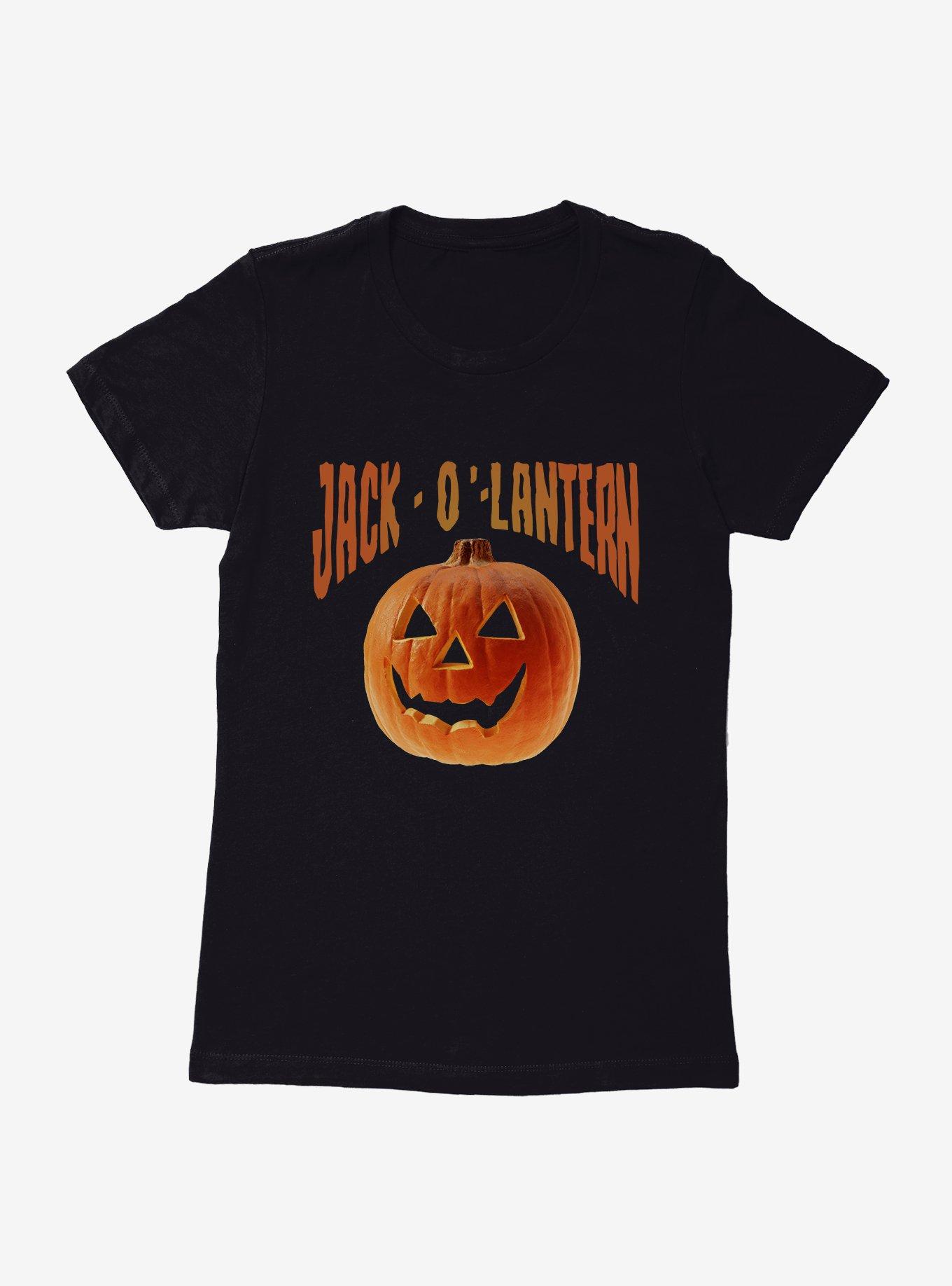 Halloween Jack-O'-Lantern Womens T-Shirt, BLACK, hi-res