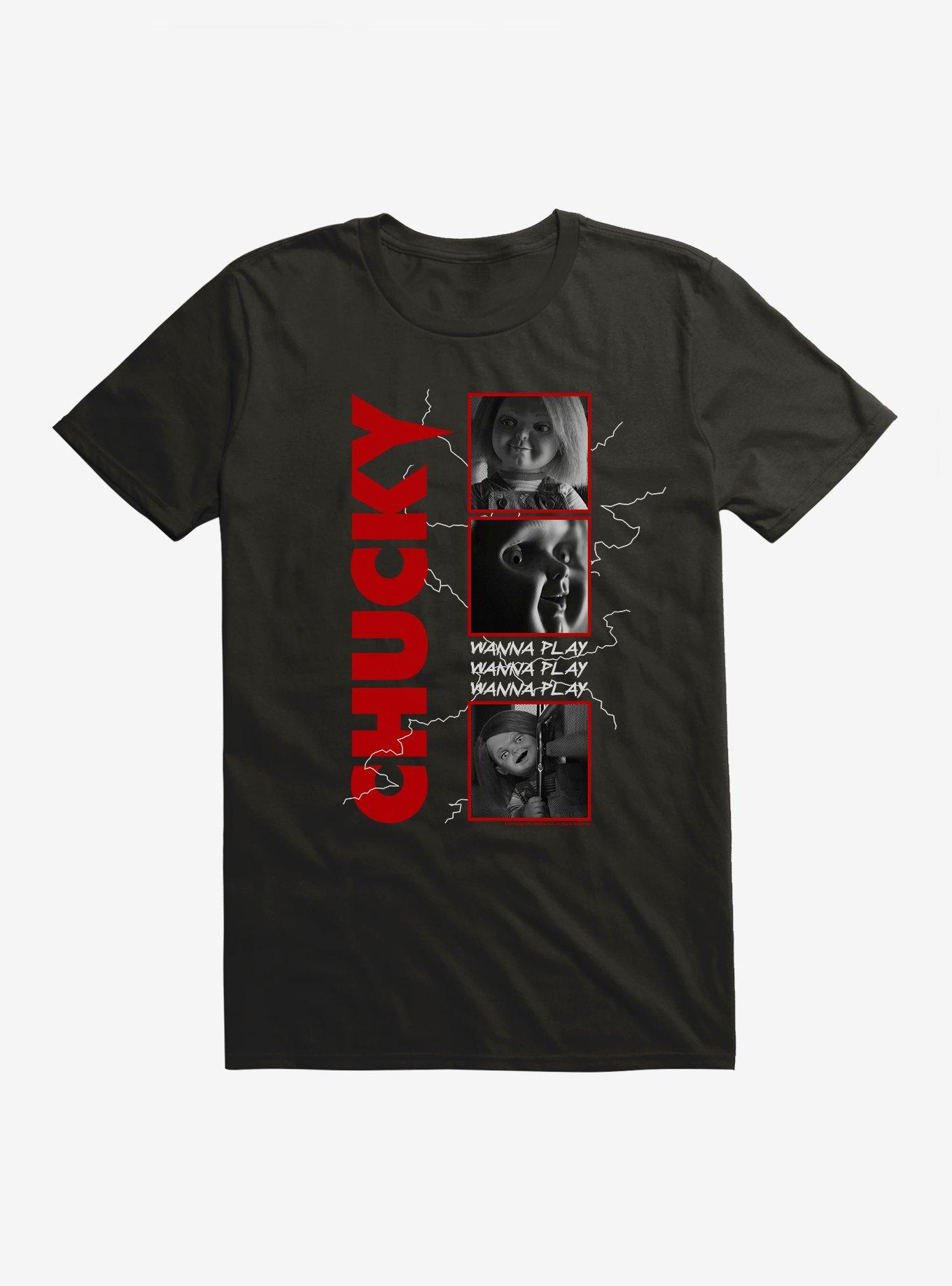 Chucky TV Series Wanna Play Panels T-Shirt, , hi-res