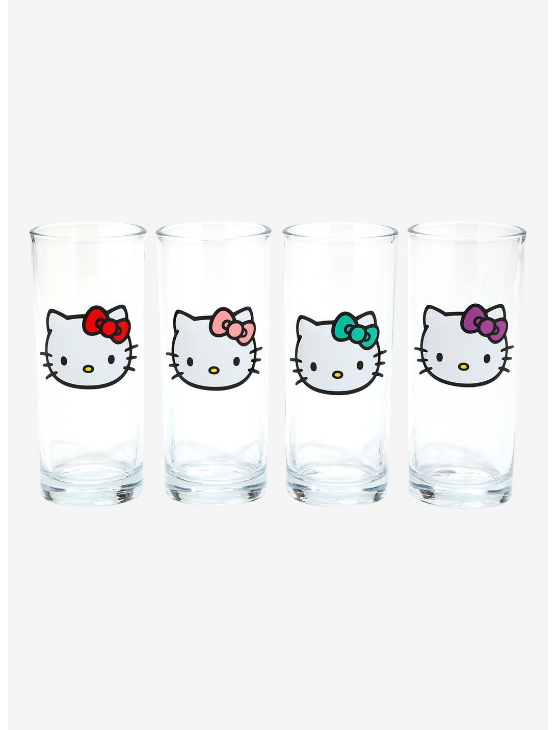 Sanrio Hello Kitty Faces Multicolor Bow Glass Set, , hi-res