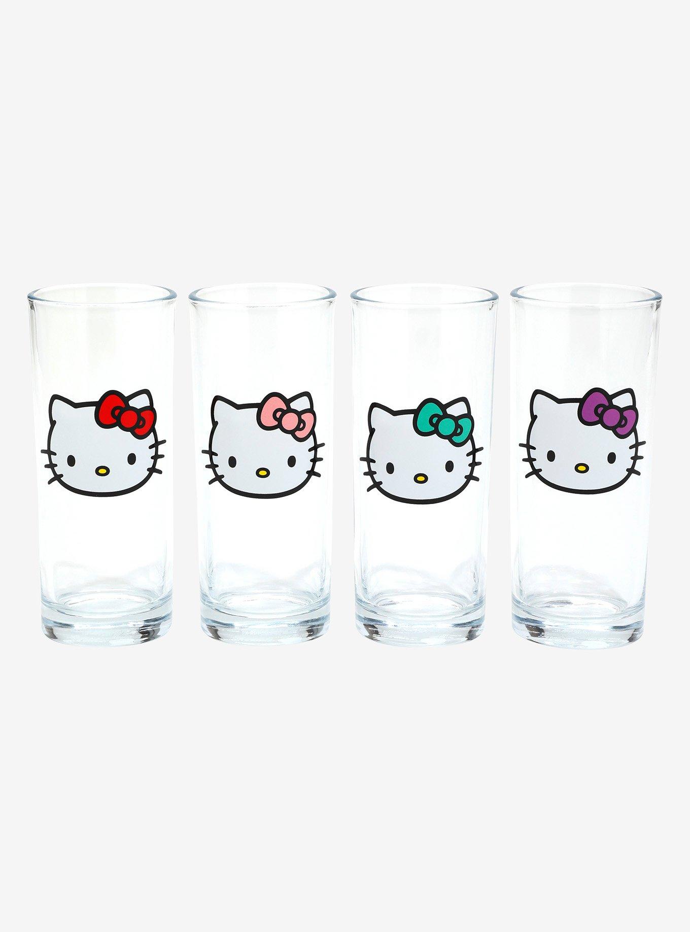 Sanrio Hello Kitty Faces Multicolor Bow Glass Set, , hi-res