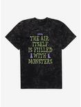 Bride Of Frankenstein Air Filled With Monsters Mineral Wash T-Shirt, BLACK MINERAL WASH, hi-res