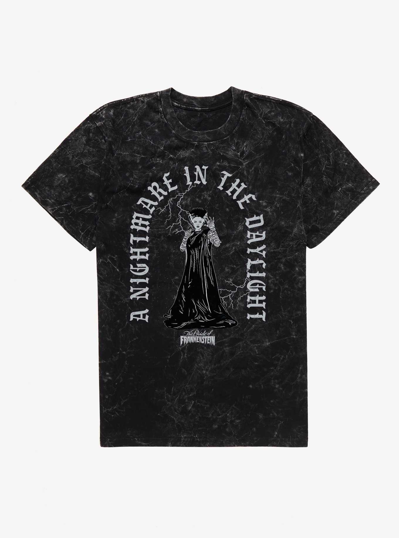 Bride Of Frankenstein Nightmare In Daylight Mineral Wash T-Shirt, , hi-res