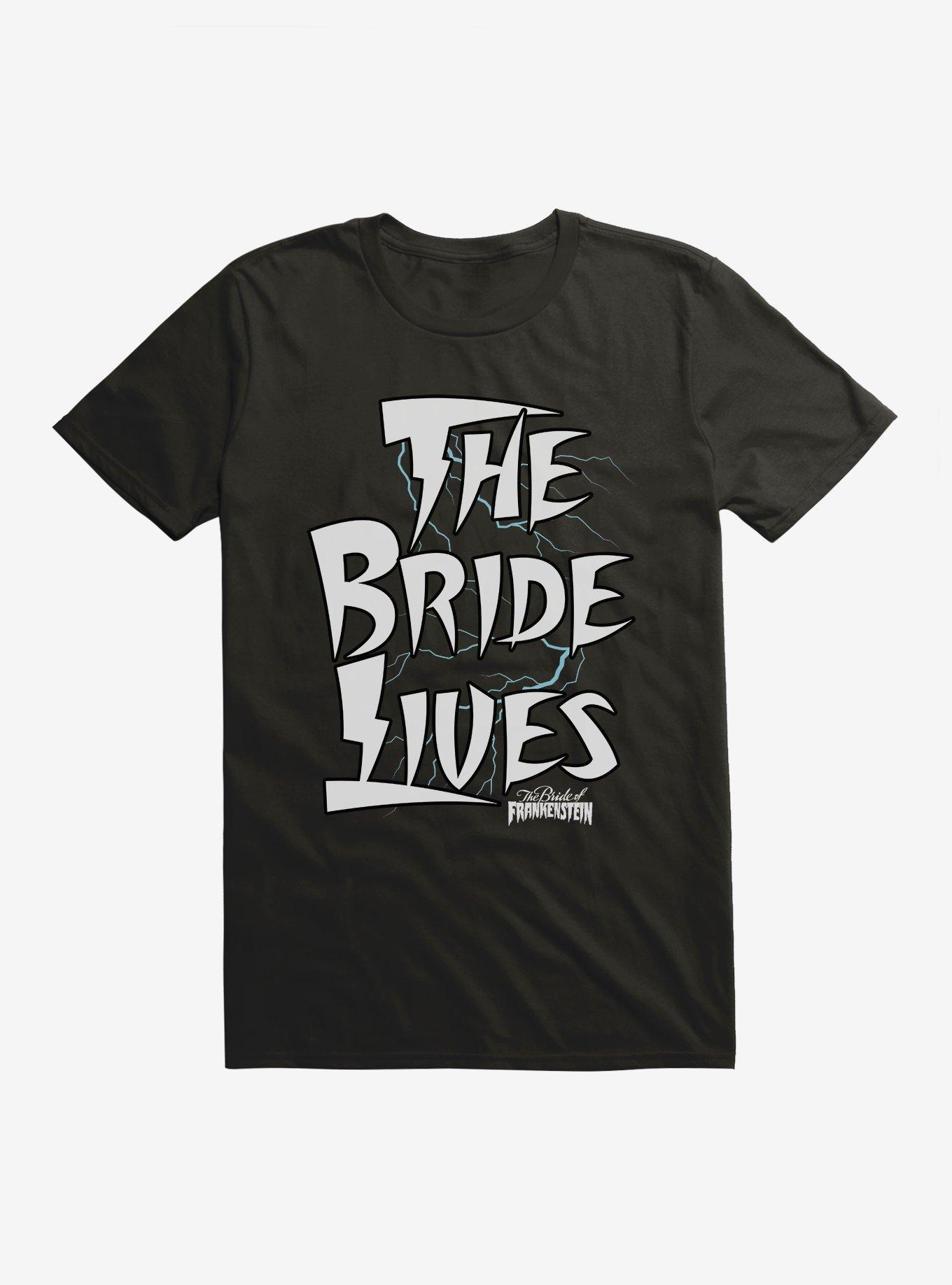 Bride Of Frankenstein The Bride Lives T-Shirt, BLACK, hi-res