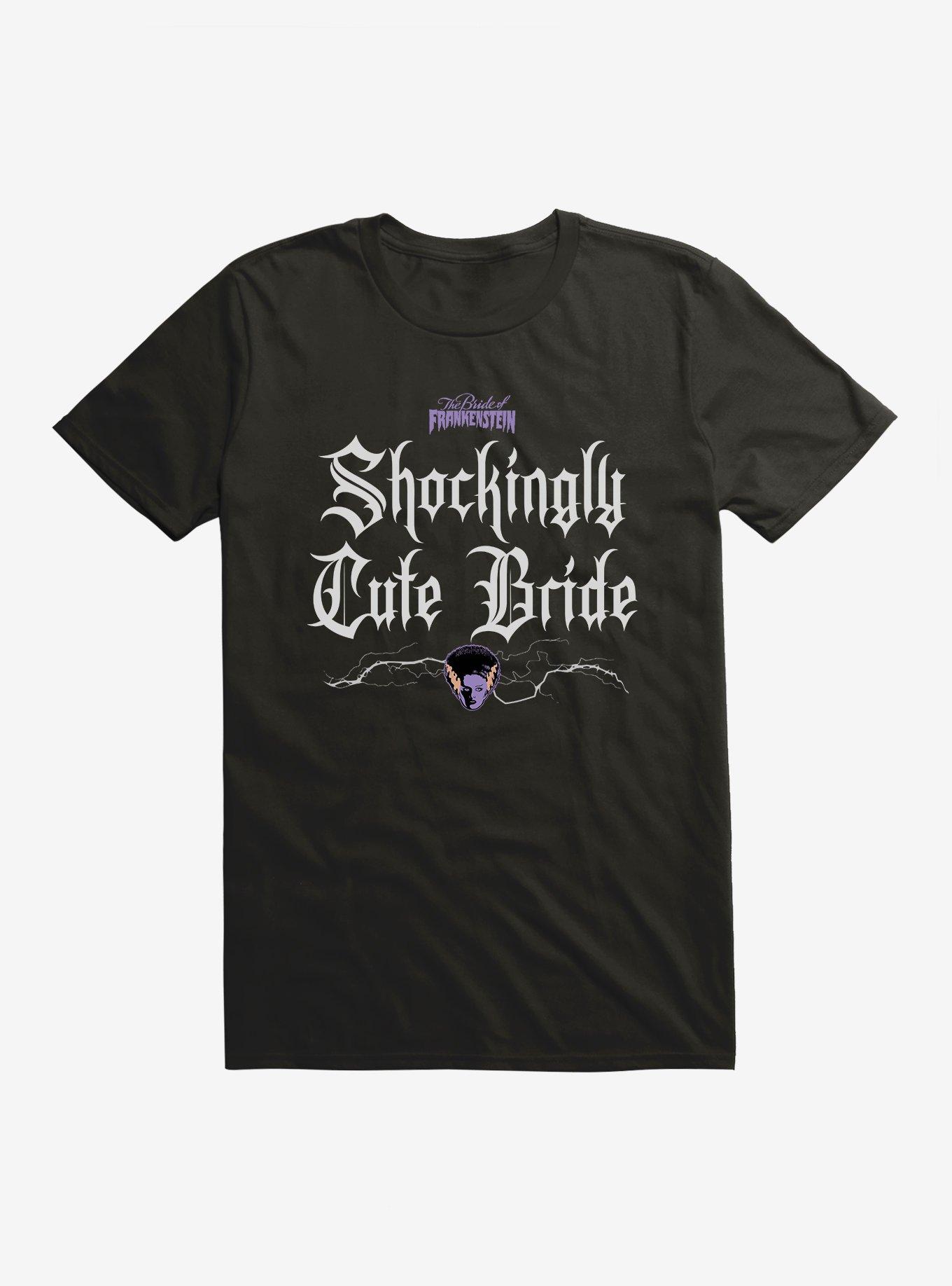 Bride Of Frankenstein Shockingly Cute Bride T-Shirt, BLACK, hi-res