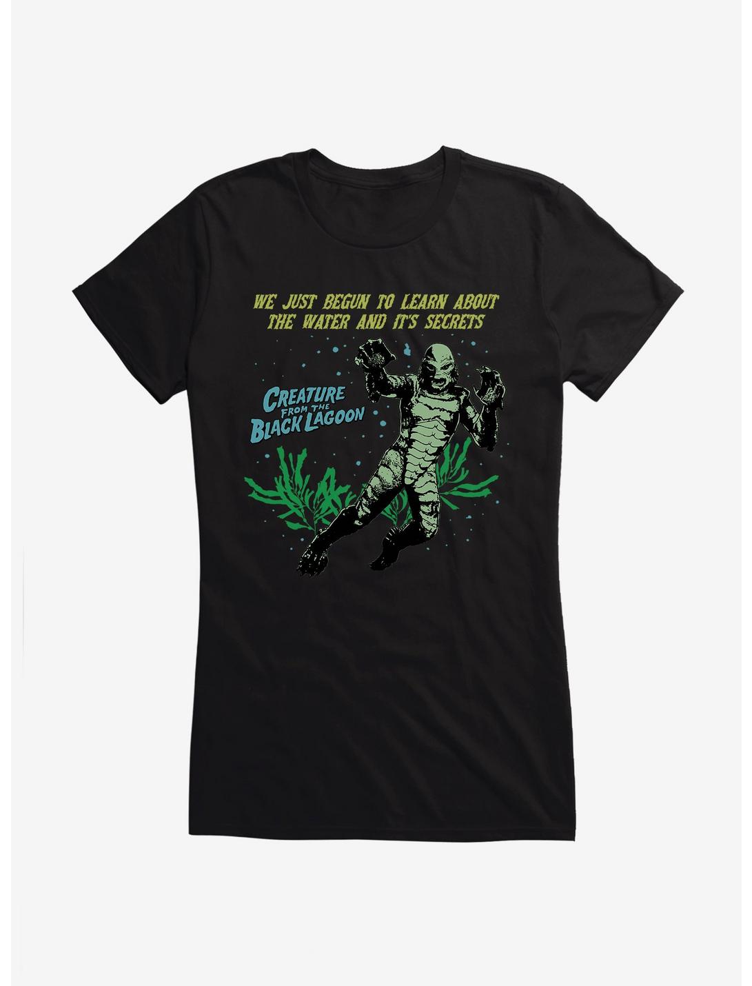 Creature From The Black Lagoon Water And It's Secrets Girls T-Shirt, BLACK, hi-res