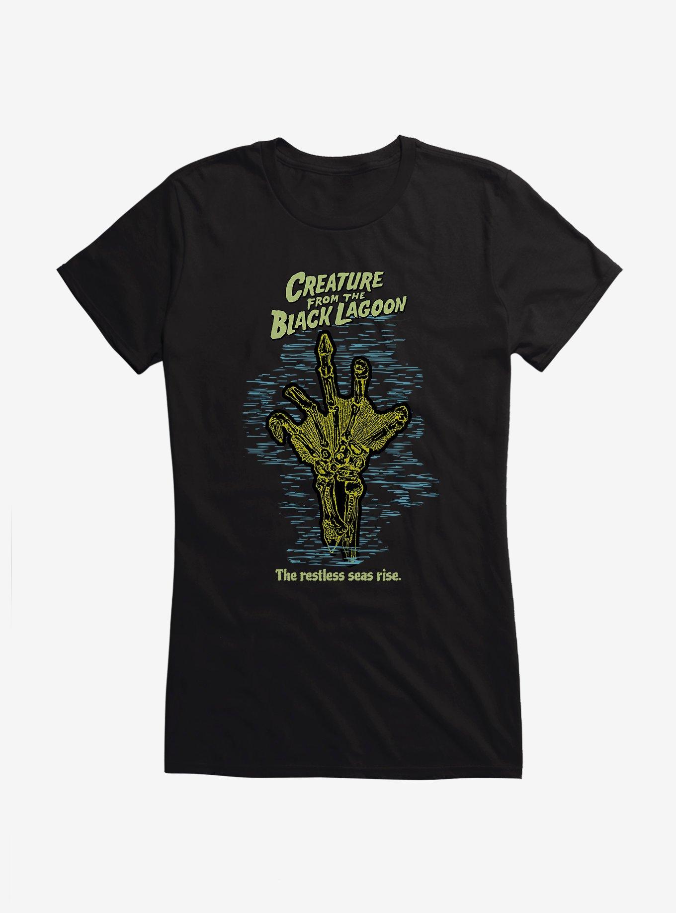 Creature From The Black Lagoon Restless Seas Rise Girls T-Shirt, BLACK, hi-res