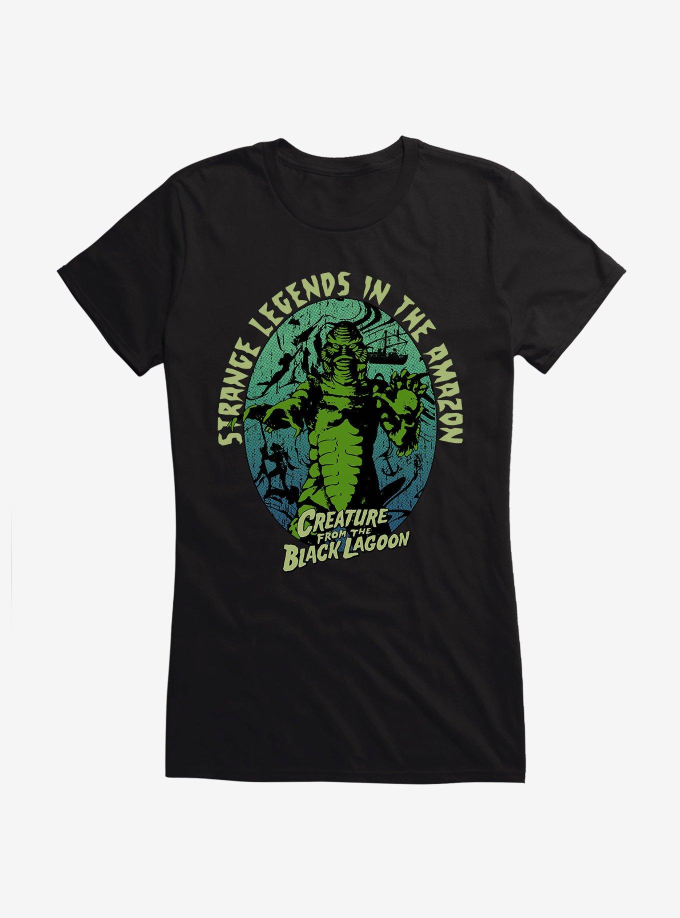 Creature From The Black Lagoon Strange Legends Girls T-Shirt, BLACK, hi-res