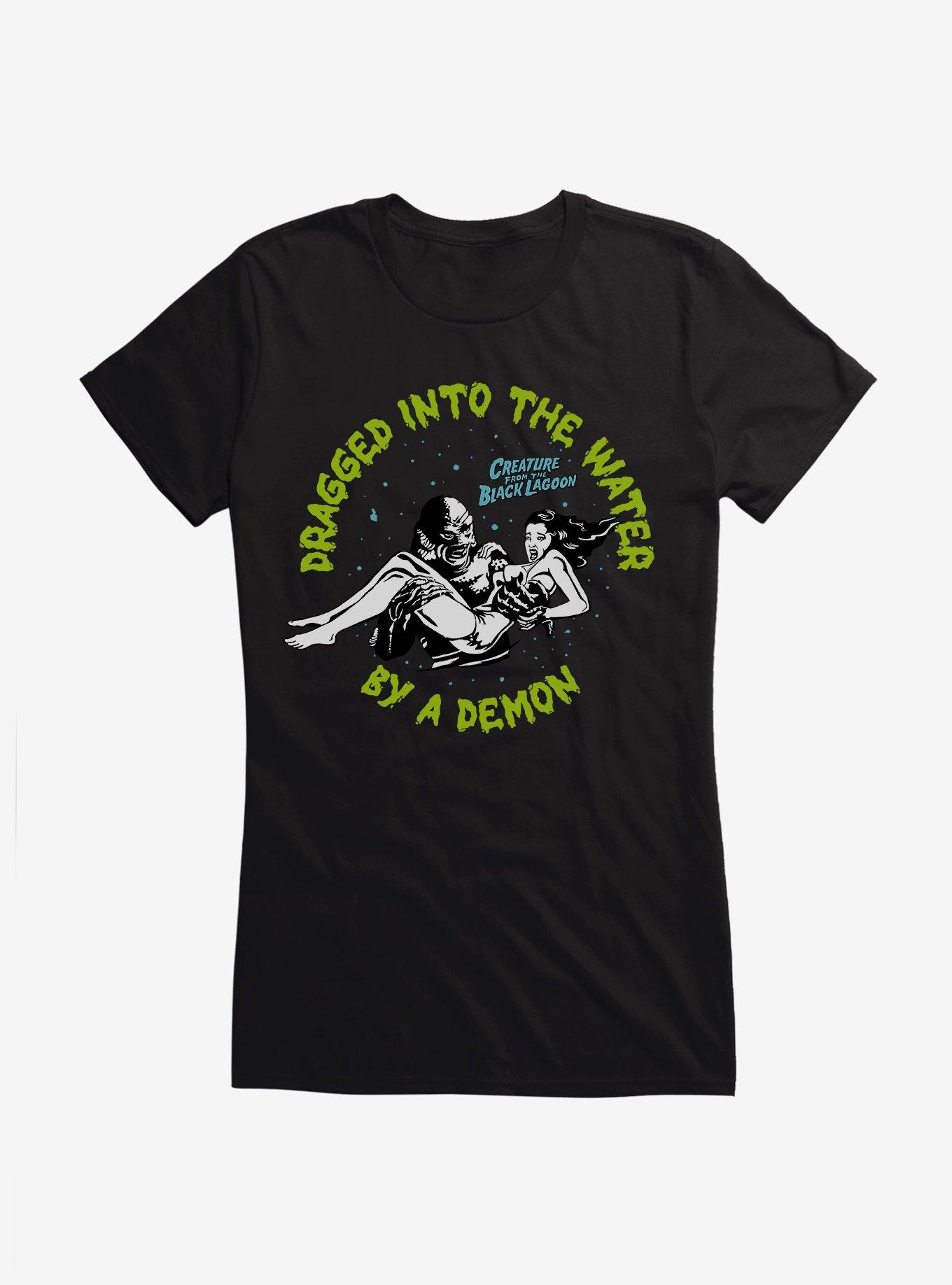 Creature From The Black Lagoon Dragged Into The Water Girls T-Shirt