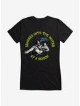 Creature From The Black Lagoon Dragged Into The Water Girls T-Shirt, BLACK, hi-res