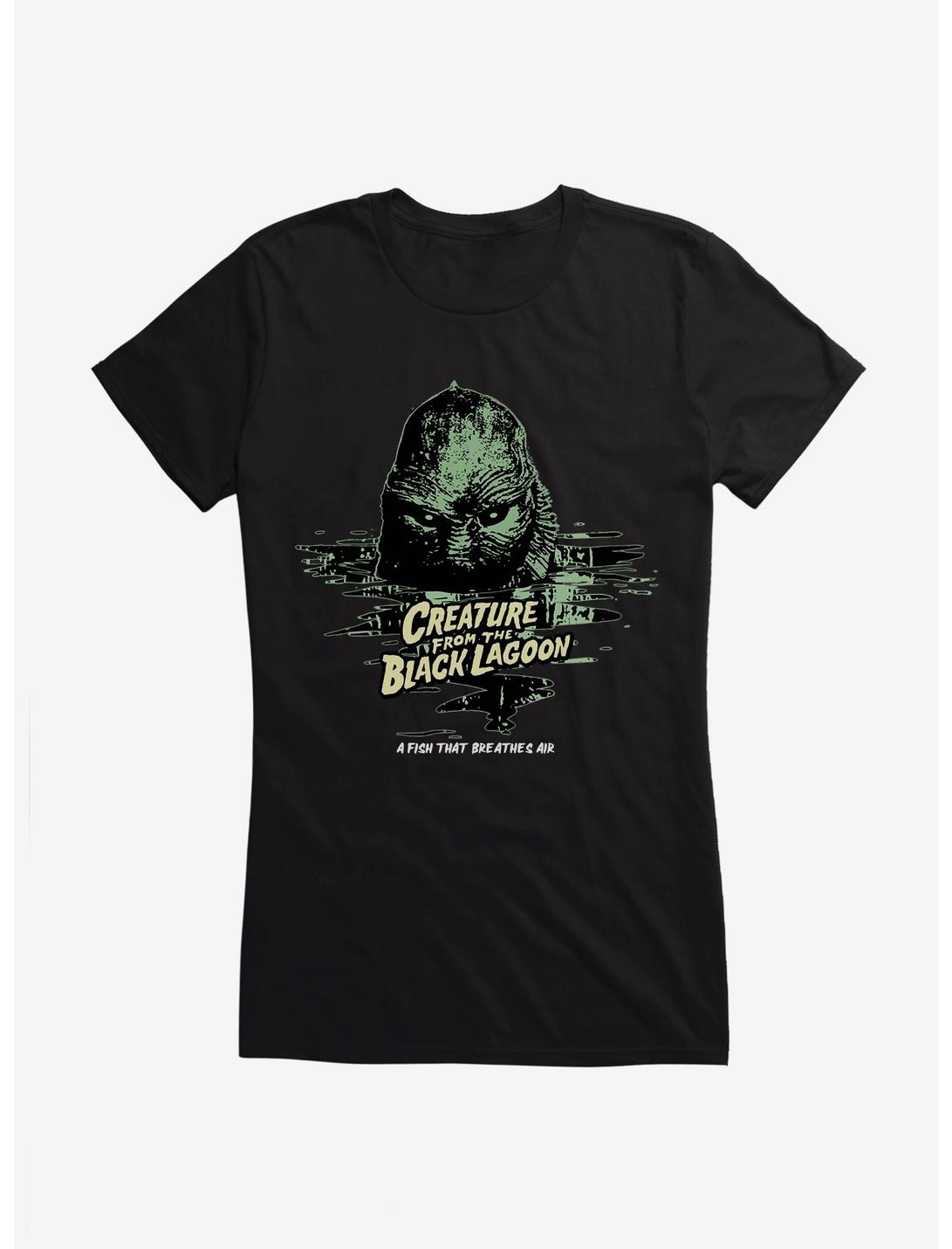Creature From The Black Lagoon Fish That Breathes Air Girls T-Shirt, BLACK, hi-res
