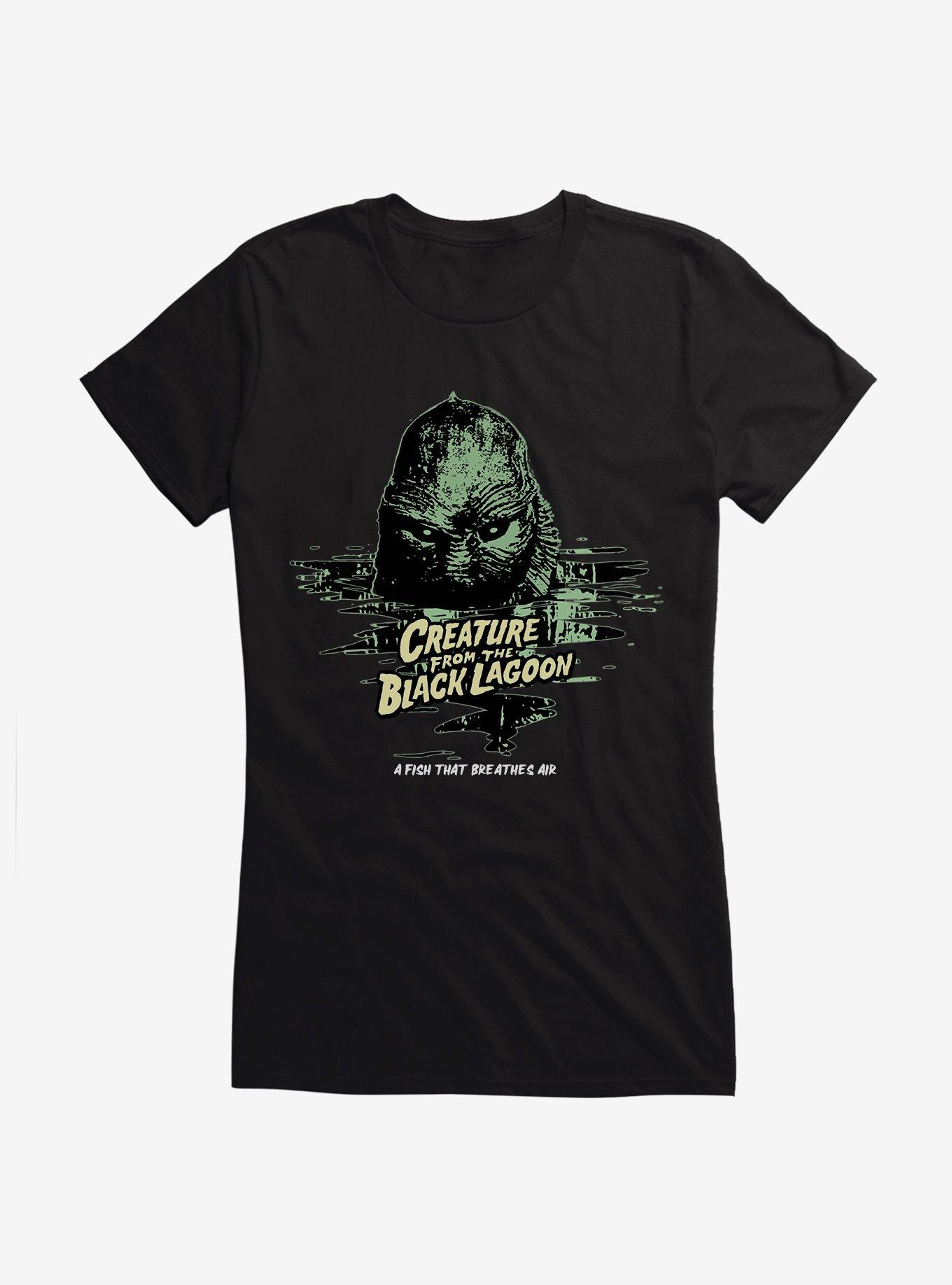 Creature From The Black Lagoon Fish That Breathes Air Girls T-Shirt, BLACK, hi-res