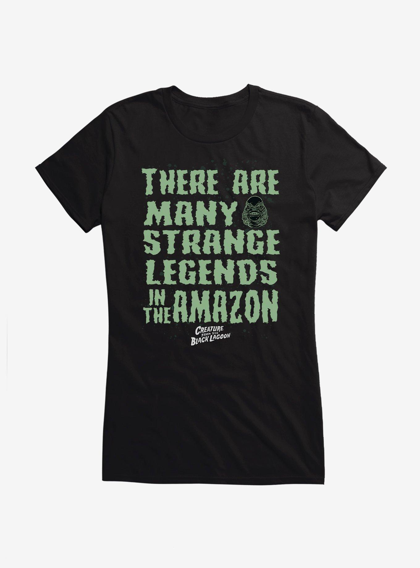Creature From The Black Lagoon Many Strange Legends Girls T-Shirt, BLACK, hi-res